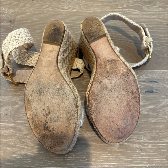 Stuart Weitzman Women's Elixer Cream Woven Sandals 8.5 - Picture 4 of 4